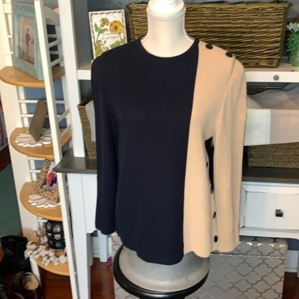 Keith Adams Vintage Black/Tan‎ Sweater Large, EUC